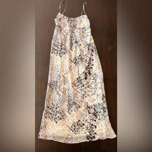 New York & Company, Chiffon Floral Maxi Dress Spaghetti Strap, Size 12